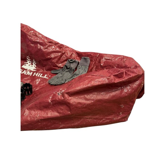 Balsam Hill Red Christmas Tree Storage Bag Zipper & Handles 5 Foot Tall w/papers - Picture 6 of 6